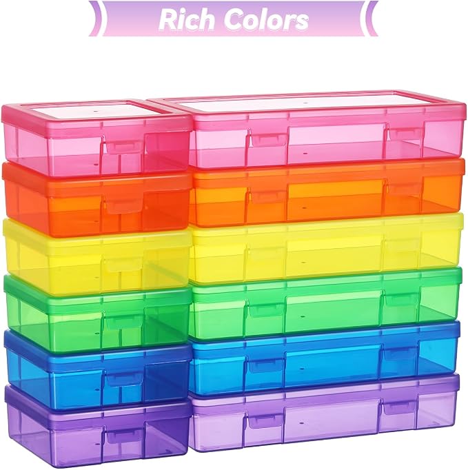 Plastic Storage Box Arts & Crafts Storage Boxes Organizers with Storage Box | Multifunctional Design,,Stackable,See Through,Versatile Organization,Space-Saving,Durable,Dust Protection