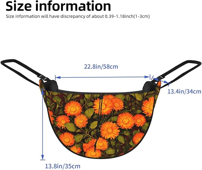 Marigold pattern Car Seat Organizer-Backseat Storage Bag for Travel | Waterproof Durable. Holds Snacks Gear Essentials. Fits Most Cars.