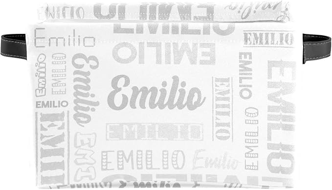 Personalized Toy Box Storage Bins for Boys Girls with Name, Kids Custom Storage Basket Cubes Organizer with Handles, Shelf Closet Storage Baskets Bin Customized Gift, 1 Pack