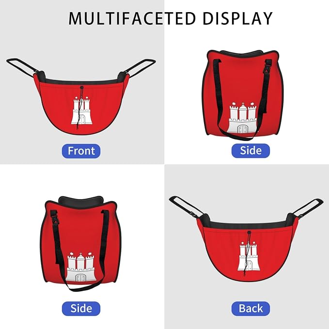 Hamburg Flag Car Seat Organizer-Backseat Storage Bag for Travel | Waterproof Durable. Holds Snacks Gear Essentials. Fits Most Cars.