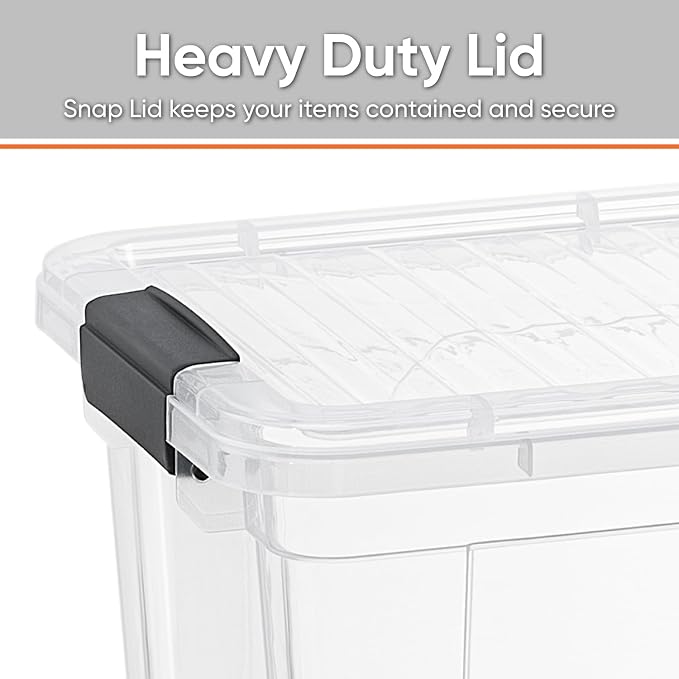 Superio 8.7 Quart Clear Plastic Storage Boxes with Lids, Stackable Organizer Containers, BPA-Free Storage Bins for Home, Office, School & Dorm, 36 Pack