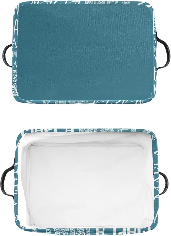 Foldable Personalized Storage Box for Boys Girls with Name Waterproof Kids Custom Storage Bin Baskets Cube Boxes Organizer with Handles for Organizing Shelf Closet, 1 Pack