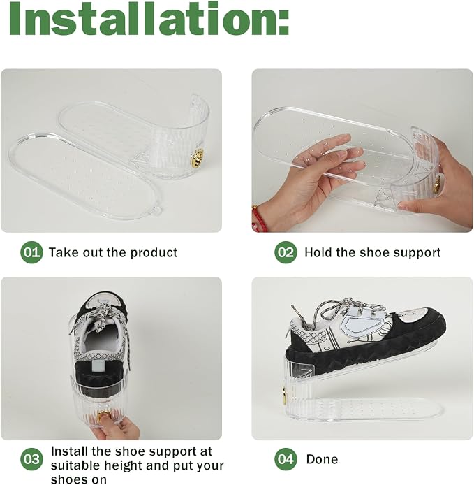 Adjustable Shoe Slot Organizer for Closet Space Saver(20-Pack)