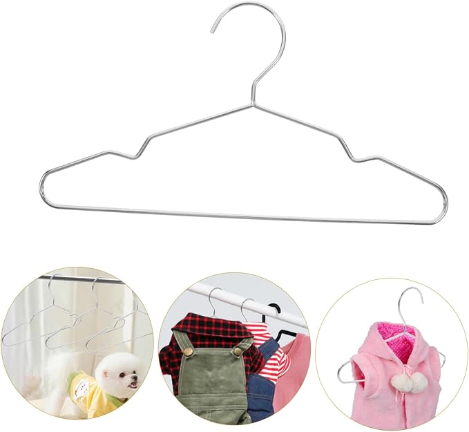 Cabilock 10pcs Pet Clothing Hangers Space-Saving Coat Racks for Dogs and Cats Elegant Finish Fits Pet Garments