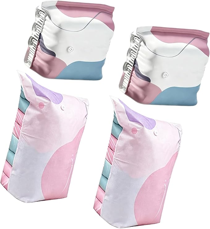 Vacuum Storage Bags for Quilt & Clothes | Stands Upright, Hand-Press or Vacuum, Zipper Seal