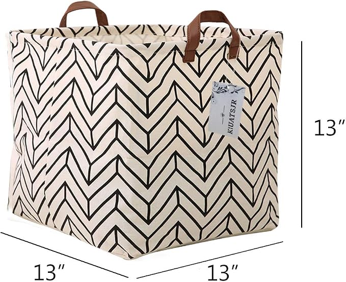 Square Storage Basket Fabric Organizer Bin for Toys,Books,Clothes,Gifts,Pets-Perfect for Home,Office,Nursery,Dorm,Shelf, Gift Baskets(Geometric)