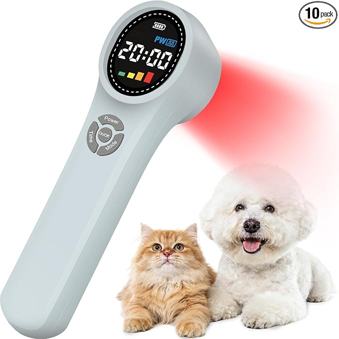 Cold Laser Therapy Device for Dogs, Infrared Red Light Therapy Device | 980nmx4 810nmx4 660nmx16, Handheld Cold Laser Therapy Device for Pain Relief, Arthritis, LLLT for Dogs, Cats, Horses, Equnie