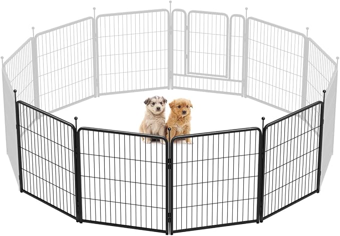 FXW Rollick Dog Playpen, Indoor, Yard & RV Camping, 32" H, 4 Panels | Easy setup, Heavy-duty, DIY layouts, for Small & Medium Dogs, Patented