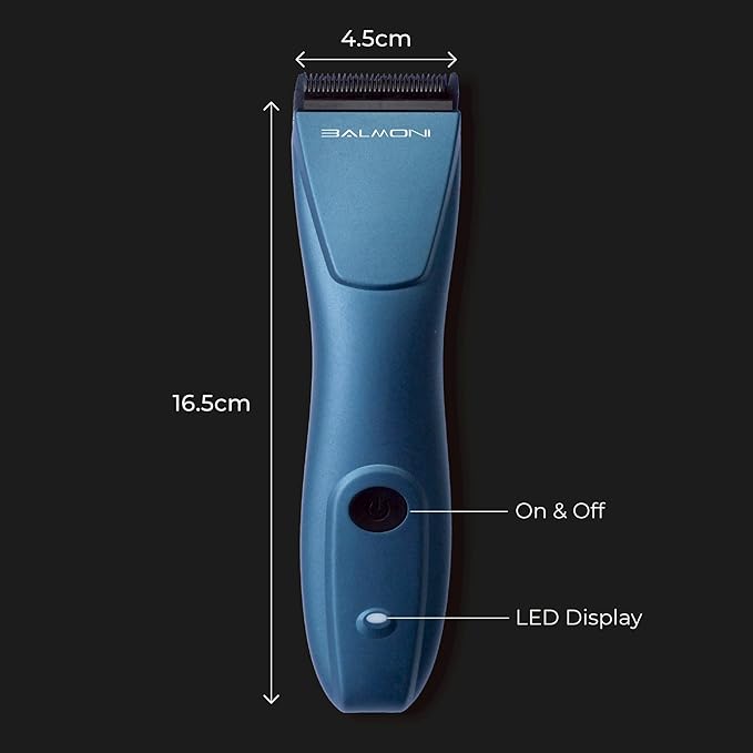 Professional 5-in-1 Cordless Pet Grooming Clipper for Dogs & Cats – Quiet High-Torque Metal Blade Trimmer, Adjustable Length – Metallic Blue (Single-Metallic Blue)