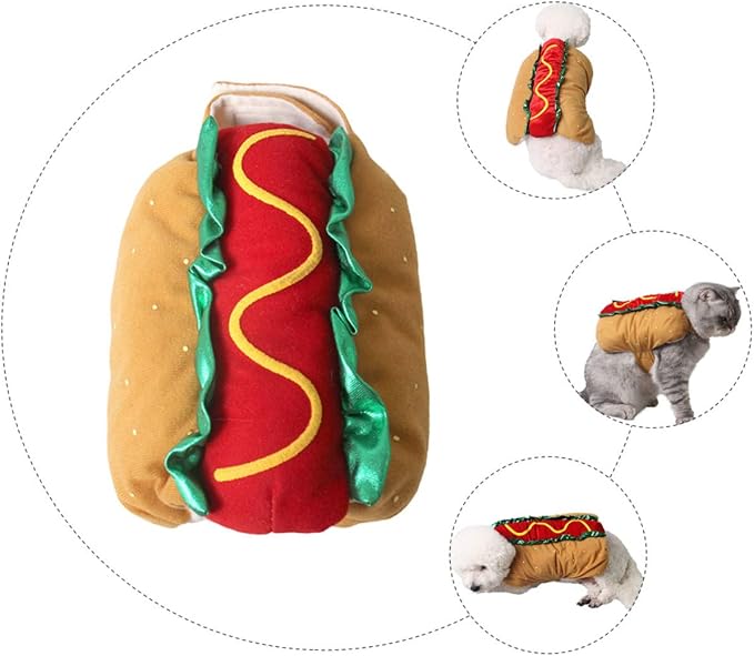 LIOOBO Folding Pet Christmas Garment for Cats Dogs Warm Holiday Costume and Photography Prop Easy Wear and Storage Soft Festival Outfit for Party and Decor