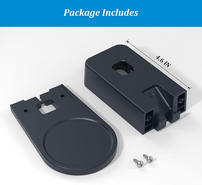PlusAcc Wall Mount for Dot Max & Nest Mini, No Drilling Needed, Graphite