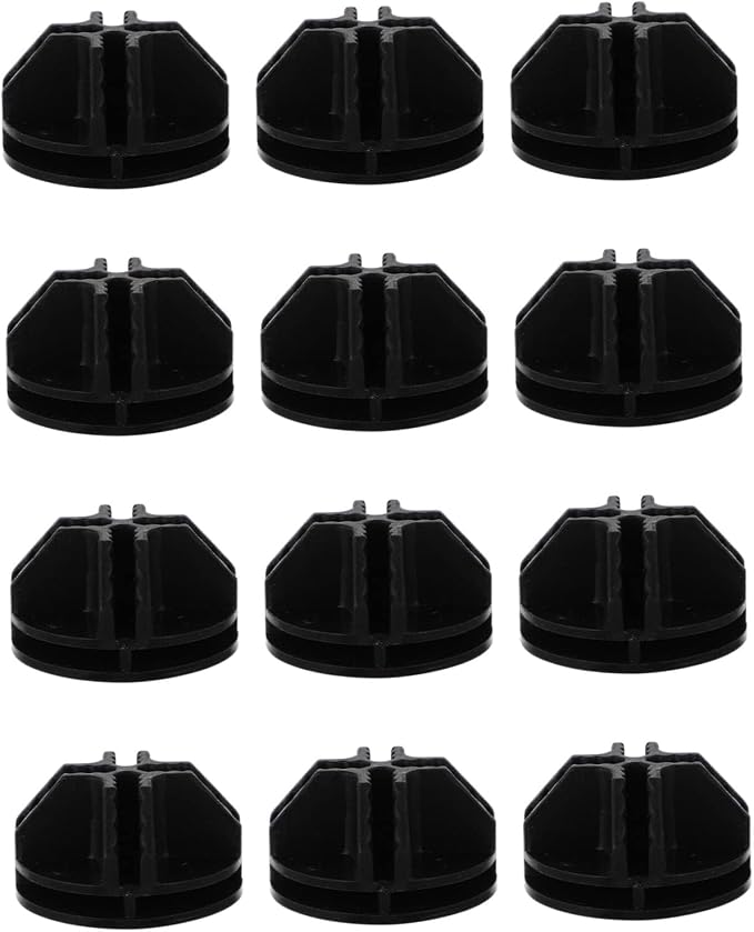 FOMIYES Pet Cage Buckles 12Pcs Plastic Connectors for Dog Playpen Panels Portable Black Clips for DIY Wire Grid Assembly and Home Storage