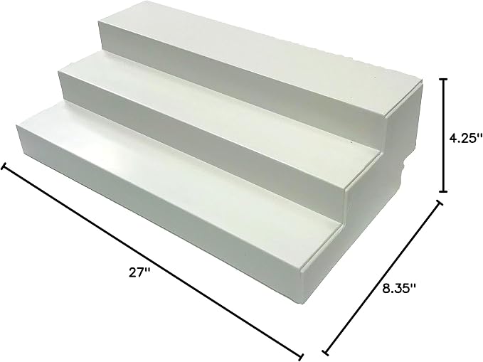 Dial Industries 3 Tier Expandable Cabinet Shelf Organizer, Standard | Slides open to fit narrow or wide cabinets, Adds extra levels for canned goods and jars, Great for pantry, cupboard or closet