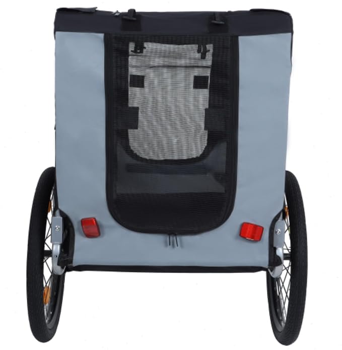 Large Folding Bike Trailer for Dogs – 66LB Capacity All-Terrain Pet Carrier, Durable Steel Frame for Cycling, Jogging, Camping & Outdoor Adventures