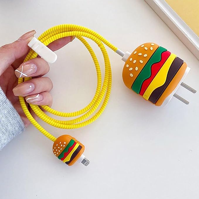 ZOSTLAND 5 in 1 DIY 18W 20W Heart Shape Protector Data Cable USB Charger Line Earphone Wire Saver Organizer Compatible with iPhone 11 12 13 14 15 Pro Max