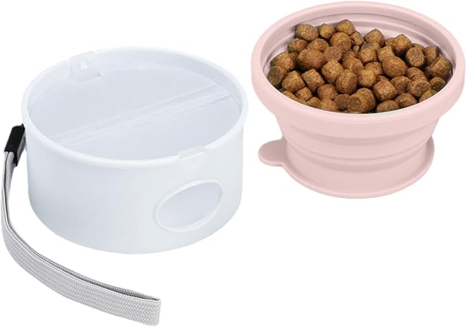 Dog Water Bowl - Portable Pet Dish, Food Storage, Travel Feeding Accessory | Pet Travel Bowl - On The Go Feeding for Dogs | Lightweight Fabric, Water Container, Food Storage Pouch for Trips