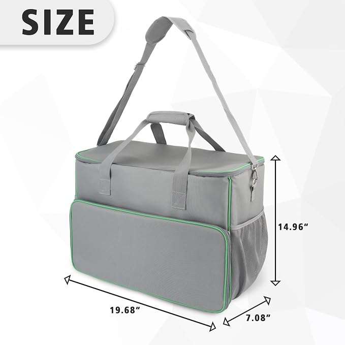 Carry Bag for Bissell Little Green Machine 1400B, Large Capacity, Grey | Carrying Case for Bissell Carpet Cleaner, Car Vacuum Attachments Cleaning Tools Organizer, Cleaner Solution Pocke (Bag Only)