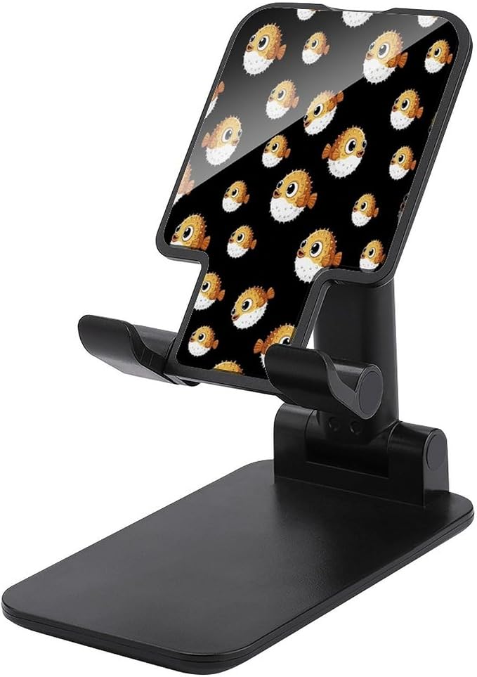 Desktop Adjustable Blowfish Fugu Puffer Fish Cell Phone Stand | Phone Holder, with Non Slip Base, Compatible with 4"-13" Smartphones Tablet, Travel Office