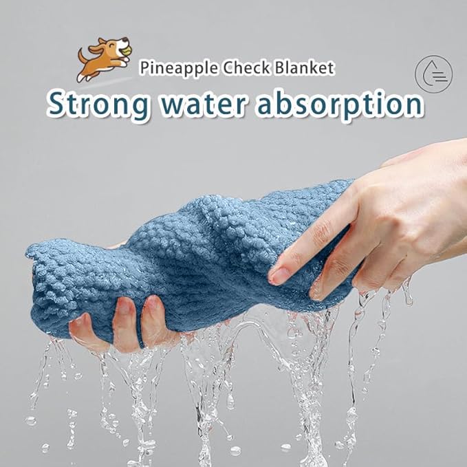NVNAN Microfiber Dog Towels - 40x24 Inch, Super Absorbent & Quick - Drying, Soft Pet Grooming Towel for Small & Medium Dogs & Cats, Blue
