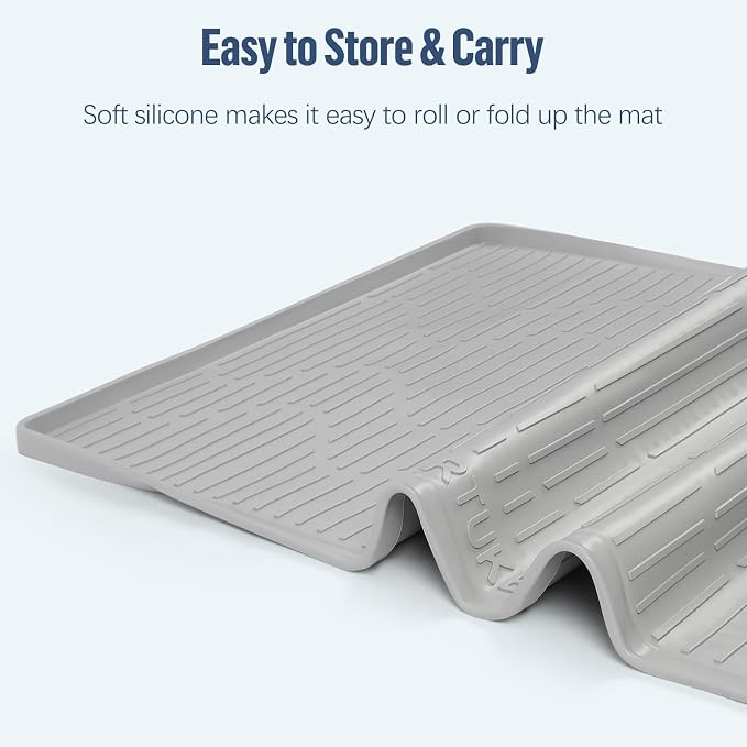 Pee Pad Holder for Dogs 24"x 17" Extra Large Silicone Puppy Pee Pad Tray | Potty Pad Holder with Raised Edge, Leak-Proof, No Spill Pet Training Pads Mat for Floor Protection, No Pee Pads
