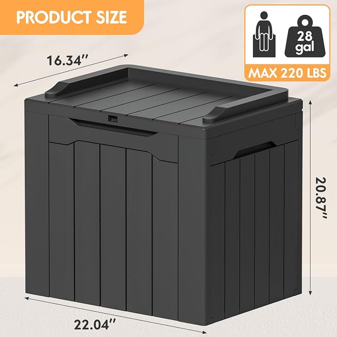 YESHOMY 30 Gal Plastic Storage Bins with Lid Stackable Box Organizers for Living Room, Office, Dorm, 2 Pack, Gray