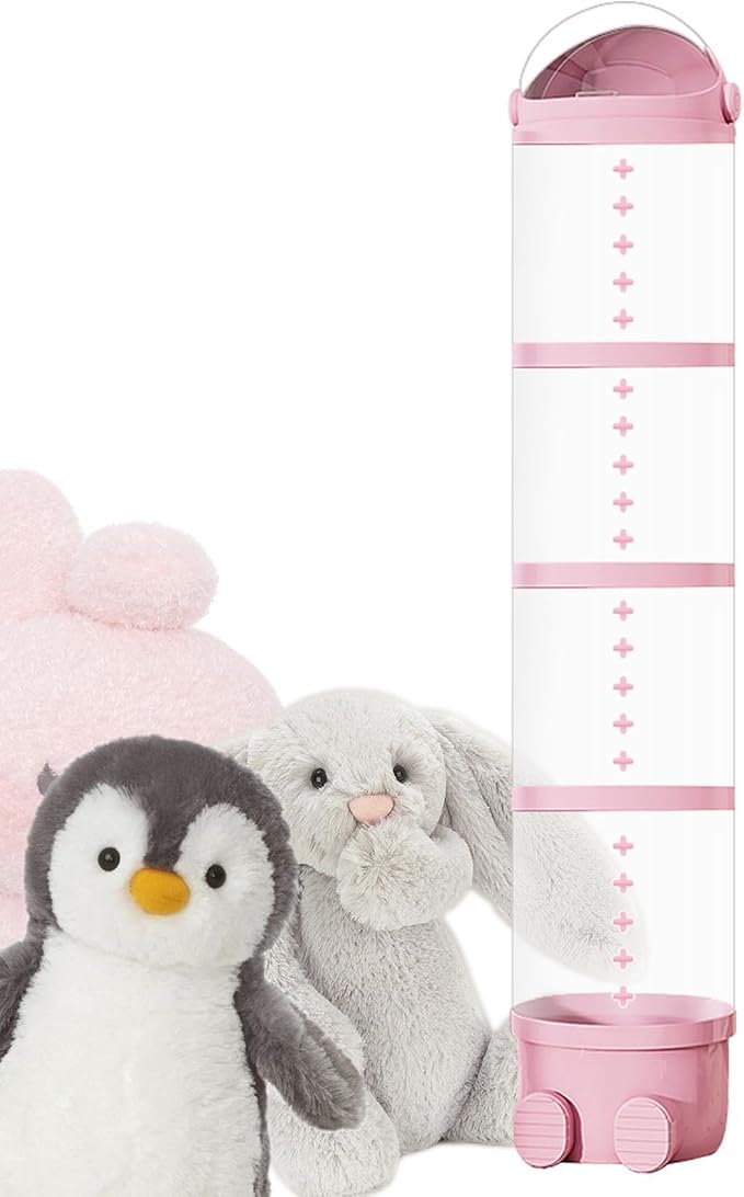 Stuffed Animal Tube Storage Transparent | Kids Plush Doll Clear Storage Tube for Plush Toy Display Storage Organizer Kids Room Nursery Playroom Home Decor Soft Toy