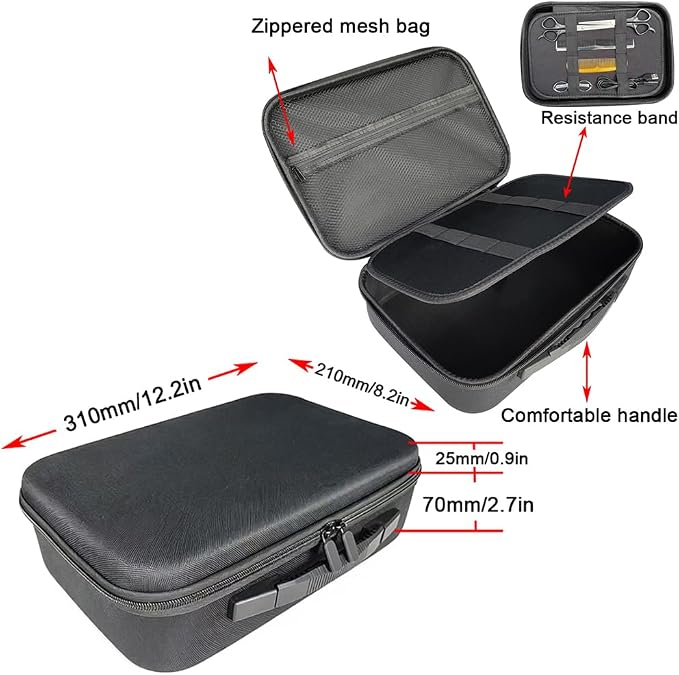 Hair Clippers Hard Travel Case, Hair Cutting Barber Supplies Holder, Trimmer Organizer Storage Bag for Pet Hair Clipper Storage Box for Men Razor Guard Grooming