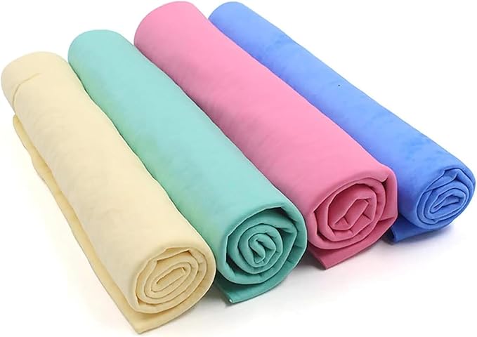 GabeFish Super Absorbent Shammy Dog Towels Quick Dry Eco-Friendly Soft Multifunctional Pets Cats Towel Packs Large 2PC