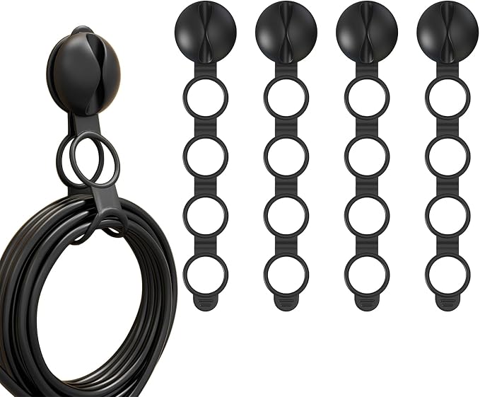 Cord Organizer for Appliances, 4PCS Appliance Cord Wrap Cable Organizer Cable Straps, Extension Cord Holder Wire Organizers for Cord Management (Black)