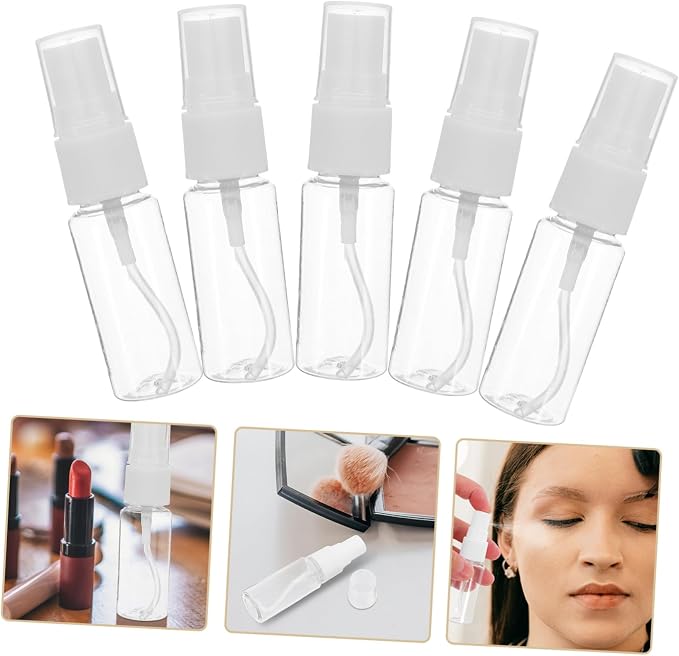 NOLITOY Portable 20ml PET Refillable Spray Bottle 20Pcs for Travel | Reusable Design, Finish, Compact Mini Profile for Trips, Makeup and Skincare Item Storage Organizer