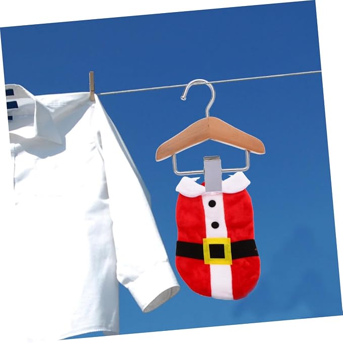 Happyyami 2pcs Dog Hangers Pet Clothes Hanger Rack for Dogs Cat Organizer Skirt Hanging Clip for Pants