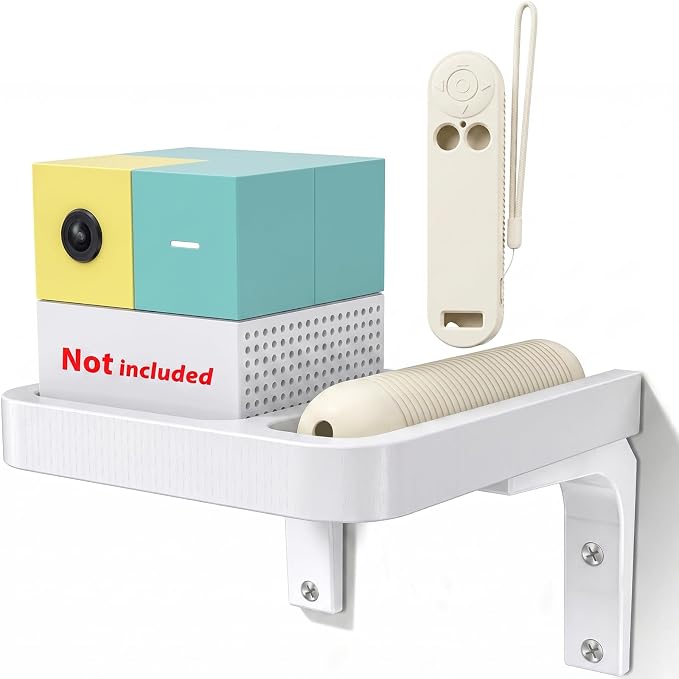 RIBOTS Wall Mounted Holder for Nex Playground Game System with Silicone Remote Case Cover, Wood Shelf for Console & Remote, 3-Step Easy Setup, Storage Organizer for Nex Playground Kids & Families
