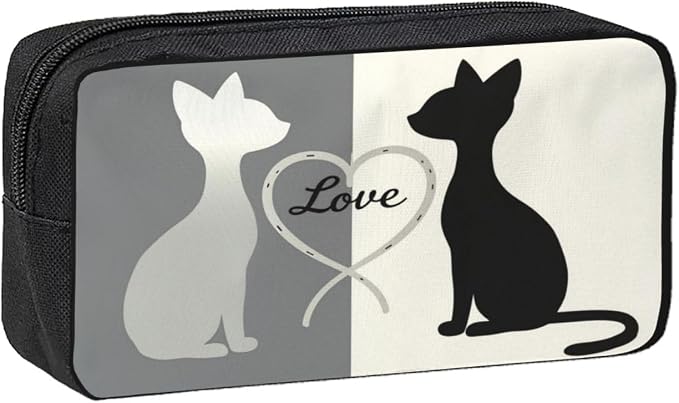 Cute Cats Large Pencil Case, Durable Pen Bag Zipper Organizer Pouch for Office Travel for Women Men