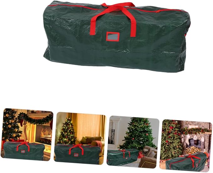 Large Xmas Tree Storage Bag Handles Organizer for Christmas Trees Wreaths Holiday Decorations Sturdy Pet Non-woven for Seasonal Storage
