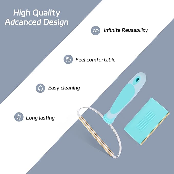 Pet Hair Remover, Cat and Dog Hair Remover Portable Reusable Remover Tool, Carpet Rake, Lint Remover, Two Different Sizes of Removal Tools for Sofas, Carpets, Clothes and Pet Towers, Versatile Usage