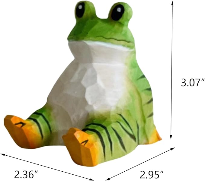 TANG SONG Wood Frog Phone Stand Cute Decoration Phone Stand for Tablets
