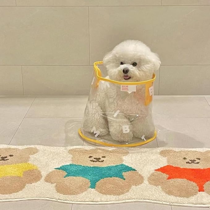 MANON ROSA Dog Toy Storage Basket Bin Round PVC Pet Storage Basket with Handles for Organizing Toys Blankets Leashes for Puppies Cat Kitten Rabbit (Small,Yellow)