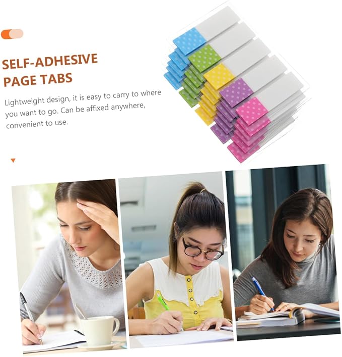 STOBOK 30packs Sticky Page Tabs of Transparent Pet Markers for Notebooks Books and Organizers Repositionable Index Labels Vibrant Colors for Easy Marking and Annotation