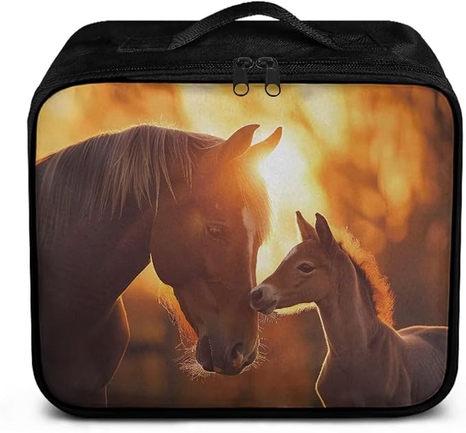 Rnyleeg Sunset Horse First Aid Kit for Home First Aid Bag Empty Emergency Medical Kit Portable Basic Outdoor Essentials Survival Kit