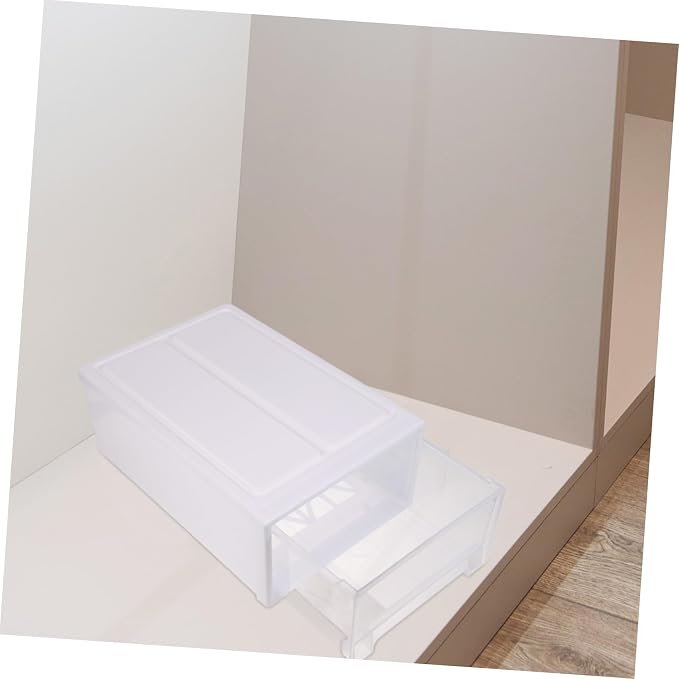 Zerodeko 1pc Storage Box for Organizing Clothes and Shoes Stackable Household Container and Wear-resistant Design for Bedroom and Living Room