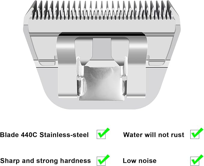 Detachable Pet Dog Grooming Blades-Size 5FW Dog Grooming Wide Blade,Cutting Length 1/4" 6.3mm,Compatible with Most Andis,Oster A5,Wahl km10 Clippers