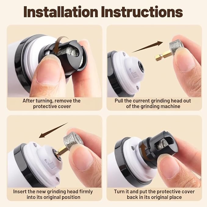 2026 Upgrade Silent Groom Pro Nail Grinder,Silent Groom Pro for Dogs,with LED Light & 3 Speeds,2000mAh Battery,Quick USB Charge (White)