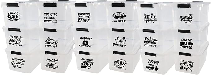 Storage Bin Organization Decals, 5 DE Mayo Style | Storage Bin Organization Decals, Vinyl Label Stickers, Bins Not Included