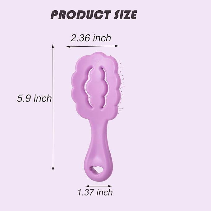 Small Dog Grooming Brush,Cloud Shape Puppy Brush Detangling Dog Hair Brushes for Wet or Dry - Perfect for Shih Tzus, Yorkies, Maltipoos - Ideal Puppy Hair Brushes for Maltese and Small Breeds (Purple)
