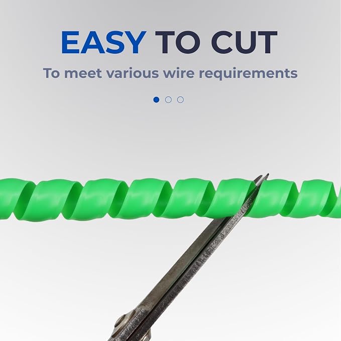 5/16" Spiral Cable Wrap, Plastic Wire Wrap Cord Protectors from Pets No Chew, Spiral Cable Management Sleeve Organizer for Computer Electrical Hydraulic Hose Protector (Green, 10ft)