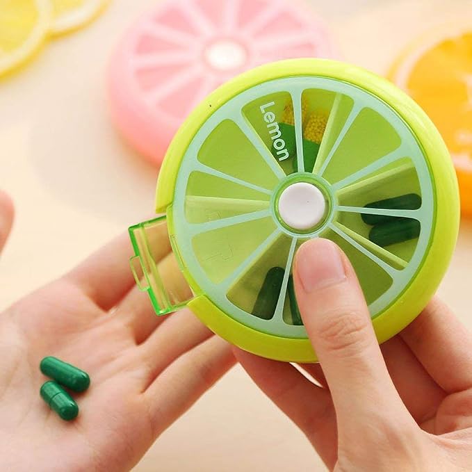 3PCS Pill Cases Weekly Pill Organizer 7 Day Pill Box Cute Pill Container Medica Box (3PCS)