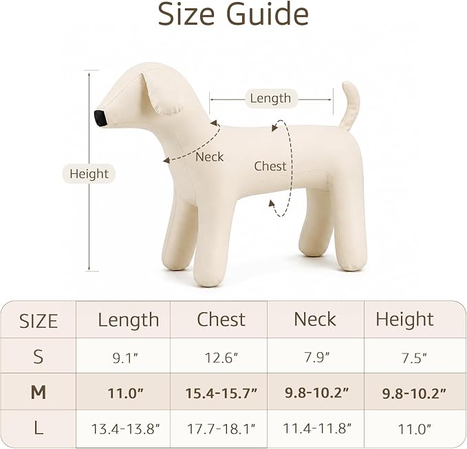 Dog Mannequin PU Pet Clothing Display Stand Cute Dog Hangers for Clothes Store Leather Pet Sewing Mannequin Durable Puppy Standing Model (White, Medium)