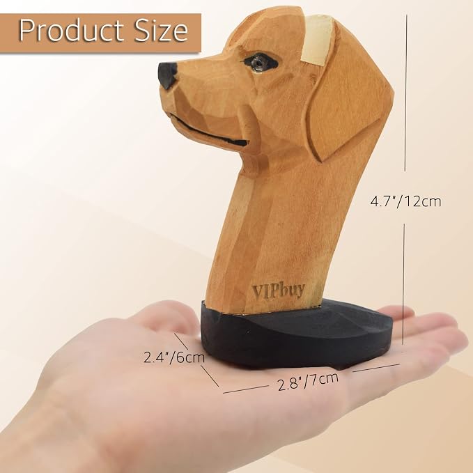 Handmade Labrador Retriever Shape Wood Carving Glasses Spectacle Holder Stand Sunglasses Display Rack Home Office Desk Décor Christmas Gift