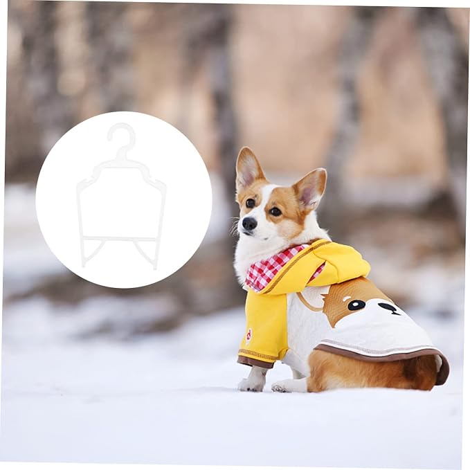 MAGICLULU 10pcs Pet Clothes Hangers PP Pet Apparel Holders Sturdy Dog Clothing Organizers for Neat Storage