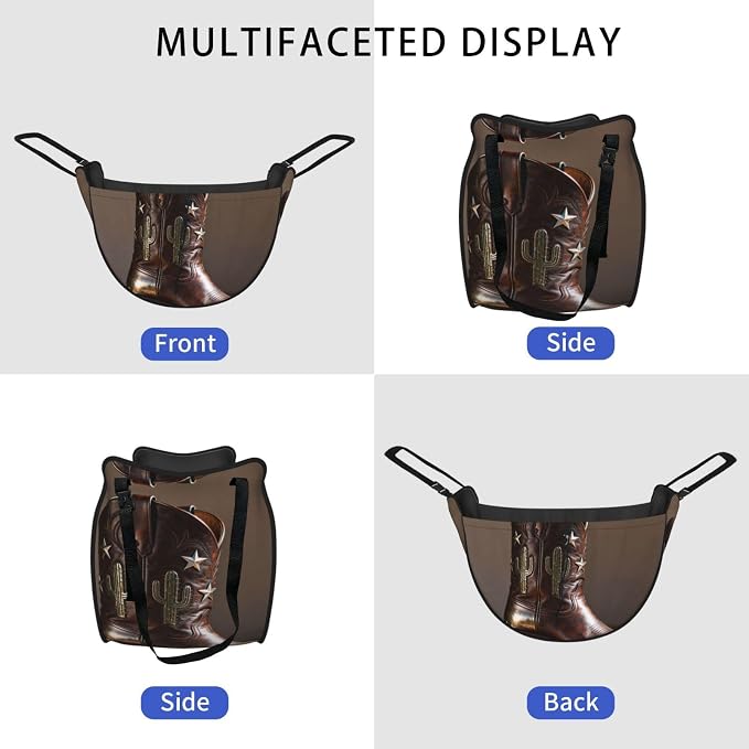 Cowboy Boot Spur Car Seat Organizer-Backseat Storage Bag for Travel | Waterproof Durable. Holds Snacks Gear Essentials. Fits Most Cars.
